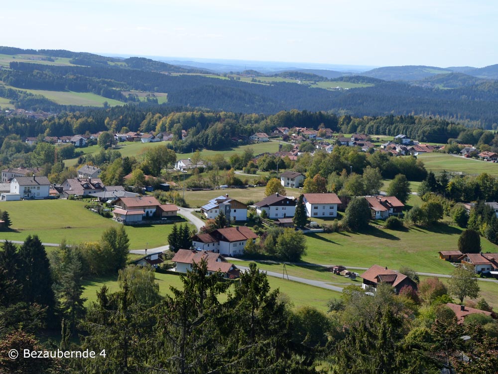 Ausblick auf die Gegend um Neuschönau